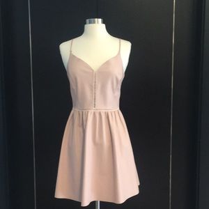 Faux leather ZARA blush pink dress